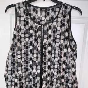 Honeycomb Camisole w/ “Leather” Trim